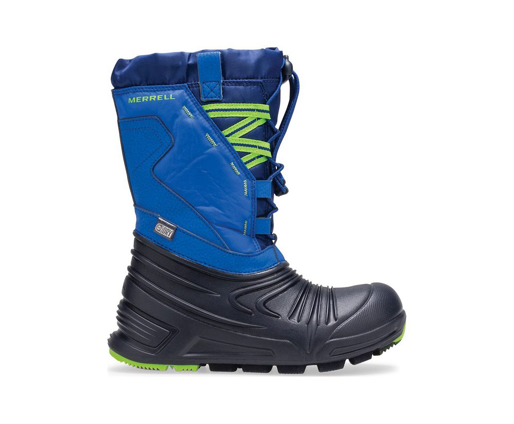Merrell Boots Blue/Black - Snow Quest Lite 2.0 Waterproof - Kids 29LUXCFGQ